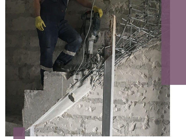 Демонтаж металлических и бетонных лестниц в Губахе