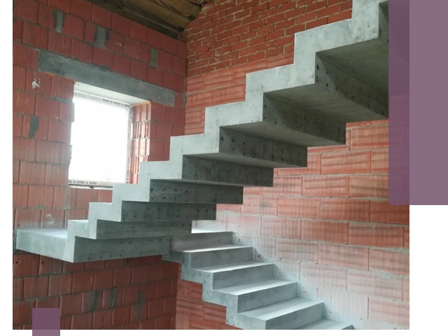 Бетонные лестницы под ключ в Губахе: монтаж, демонтаж, ремонт