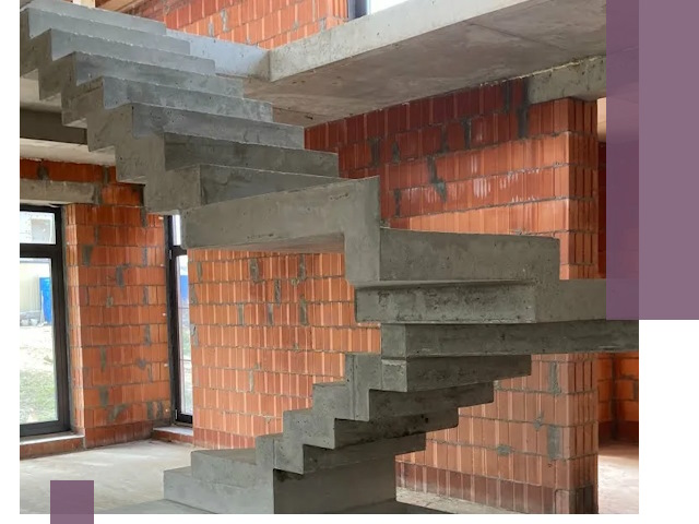 Изготовление бетонных лестниц под ключ в Губахе