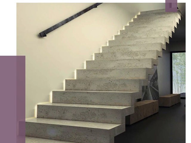Облицовка бетонных лестниц в Губахе от 4665 руб/м2 