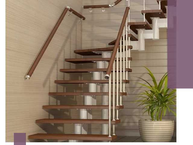 Изготовление модульных лестниц под ключ в Губахе