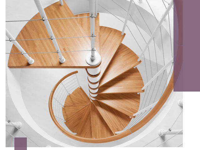 Изготовление винтовых лестниц под ключ в Губахе