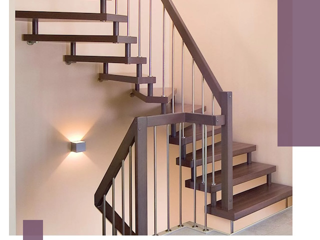 Изготовление лестниц на больцах в Губахе под ключ