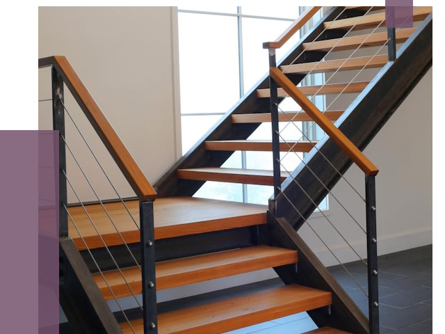 Изготовление лестниц на металлокаркасе в Губахе от 19177 руб. | ПРОЛЁТ-Гбх