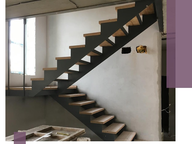 Изготовление лестниц на металлокаркасе в Губахе от производителя