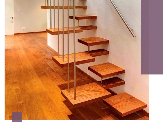 Лестницы «гусиный шаг» на заказ в Губахе для узких пространств