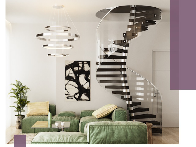 Лестницы для двухуровневой квартиры в Губахе — изготовление и монтаж