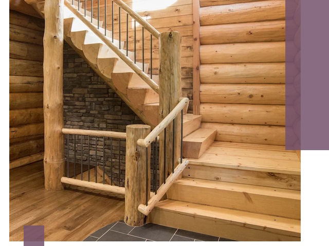 Лестницы в баню под заказ и профессиональный монтаж в Губахе