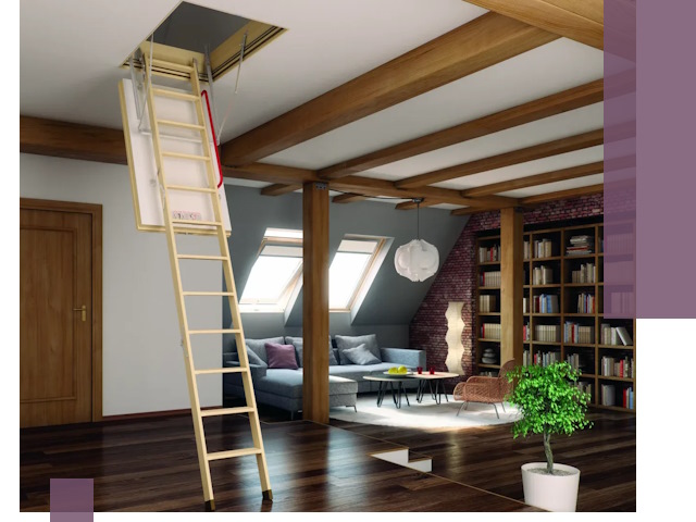 Чердачные лестницы под ключ в Губахе: изготовление и монтаж