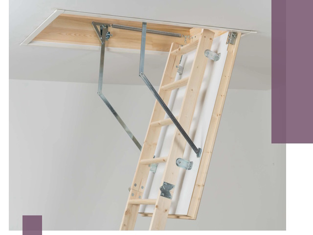 Установка чердачной лестницы под ключ в Губахе