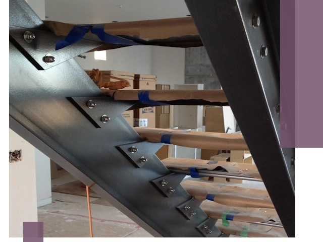 Усиление лестничных конструкций и усиление опор в Губахе