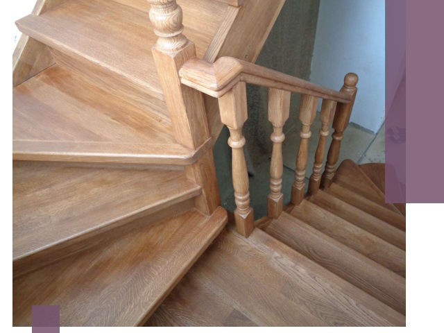 Дубовые лестницы под ключ в Губахе: изготовление и монтаж