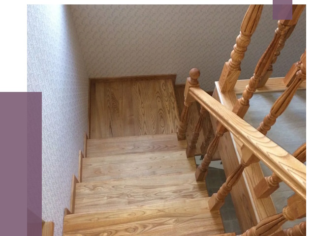 Сосновые лестницы в Губахе под ключ от 8189 руб.  | ПРОЛЁТ-Гбх