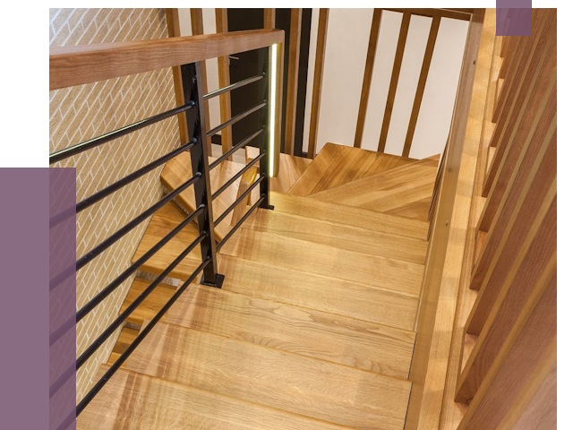 Лестницы из ясеня в Губахе под ключ от 10159 руб. 