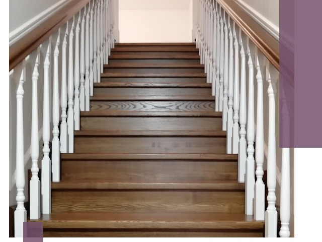 Лестницы из ясеня на заказ в Губахе — изготовление и монтаж