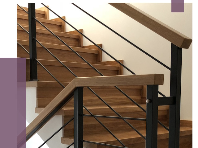 Обшивка металлической лестницы деревом в Губахе от 4406 руб. 