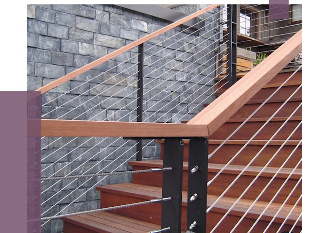 Тросовые перила под ключ в Губахе от 7878 руб. 