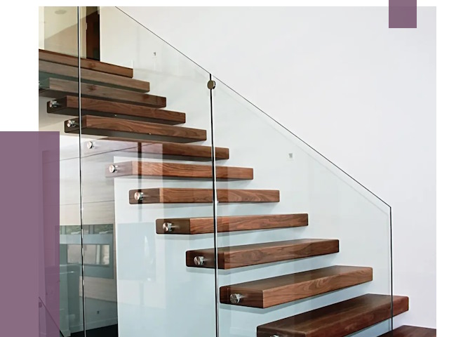 Стеклянные перила для лестницы в Губахе от 15031 руб.