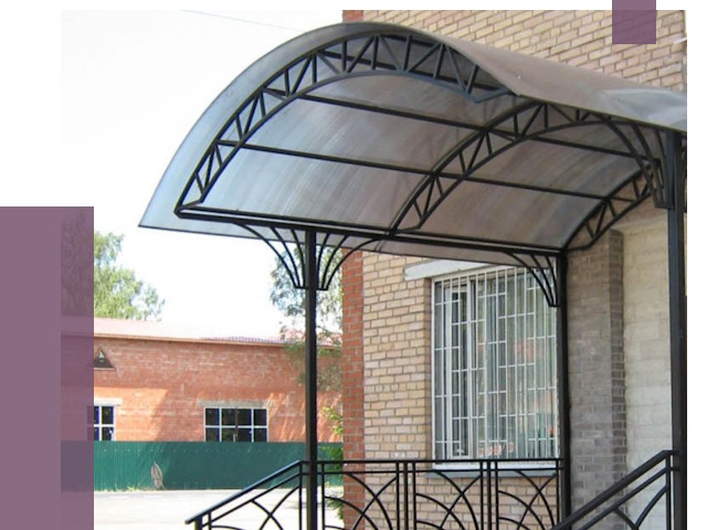 Металлические навесы и козырьки в Губахе от 12958 руб.