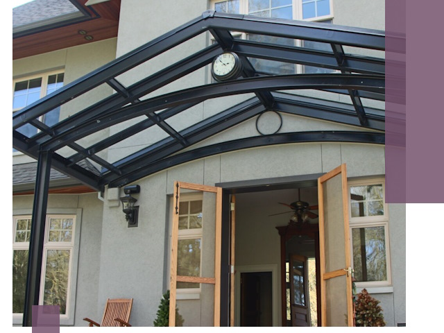 Изготовление и монтаж навесов и козырьков в Губахе