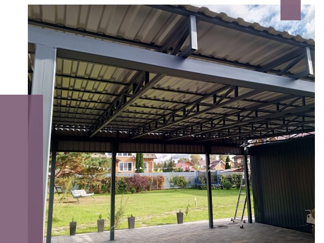 Монтаж навесов в Губахе от 7464 руб. — установка навеса | ПРОЛЁТ-Гбх