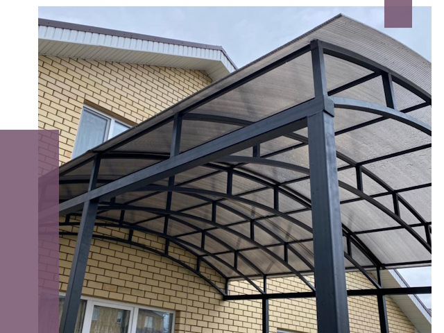 Монтаж козырьков в Губахе от 11662 руб. | ПРОЛЁТ-Гбх