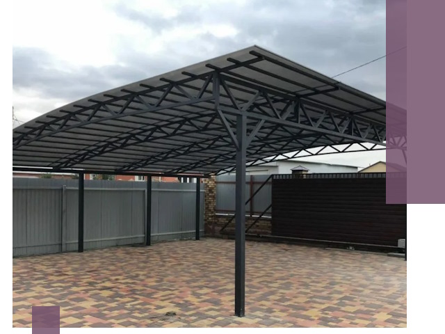 Недорогие навесы под ключ в Губахе — изготовление и монтаж