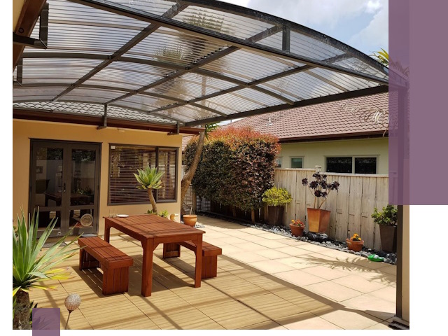 Навесы во двор под ключ в Губахе — изготовление и монтаж