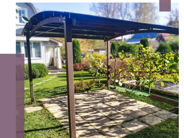 Навесы для дачи в Губахе от 12906 руб. под ключ — ПРОЛЁТ-Гбх