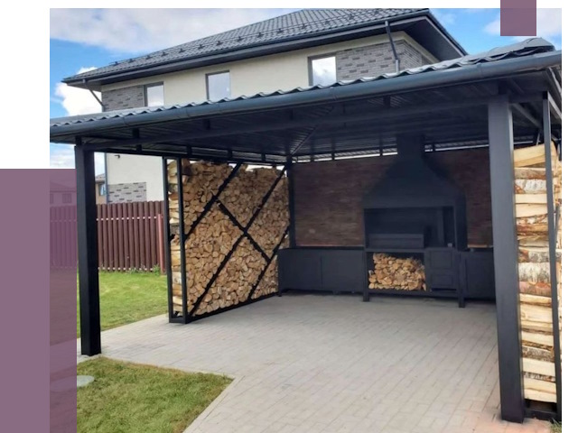 Навесы для барбекю в Губахе от 12906 руб. под ключ | ПРОЛЁТ-Гбх