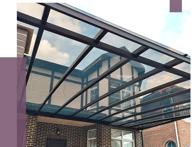 Навесы из поликарбоната в Губахе от 8728 руб. под ключ — ПРОЛЁТ-Гбх