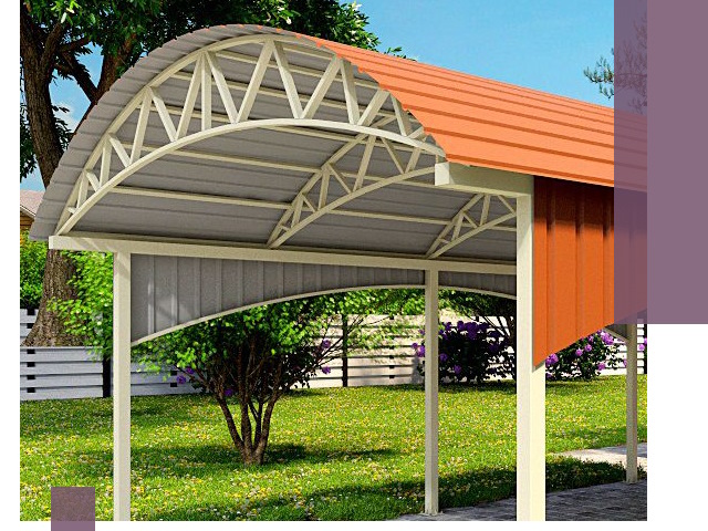 Навесы из профнастила под ключ в Губахе — установка и монтаж