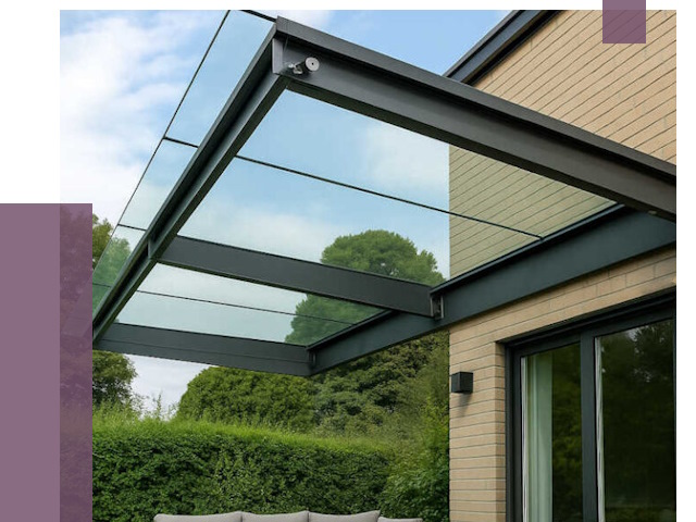 Стеклянные навесы и козырьки в Губахе от 12439 руб.