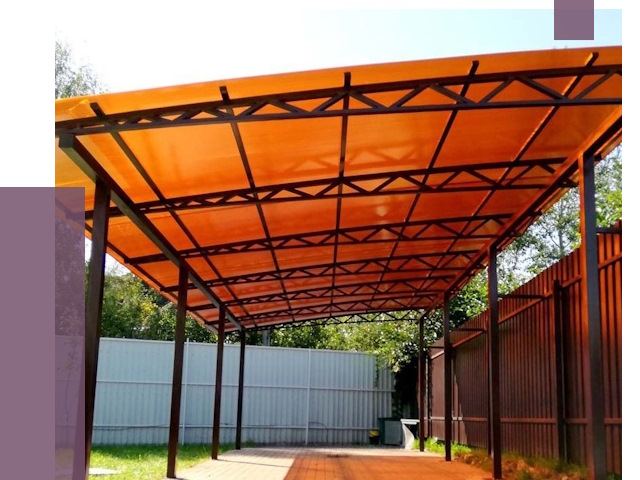 Односкатные навесы под ключ в Губахе от 13320 руб. 