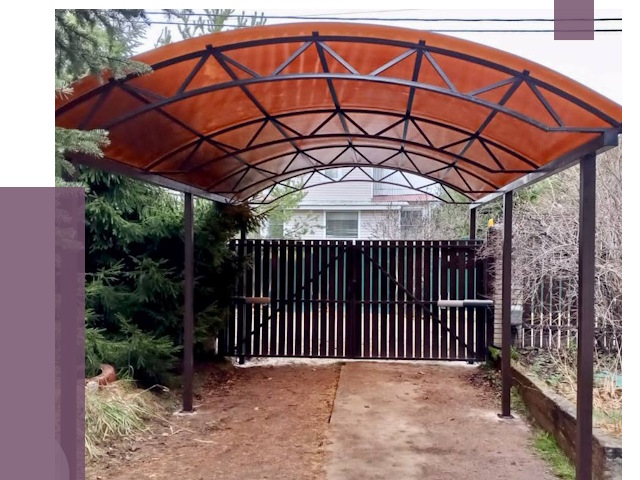 Арочные навесы в Губахе от 12906 руб. — изготовление и монтаж | ПРОЛЁТ-Гбх