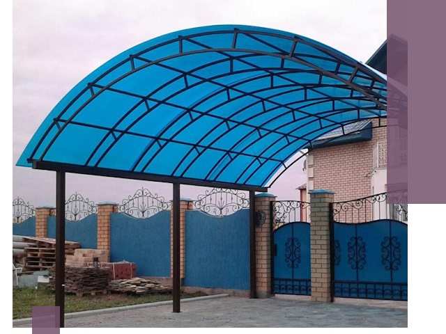 Арочные навесы под ключ в Губахе — изготовление и монтаж