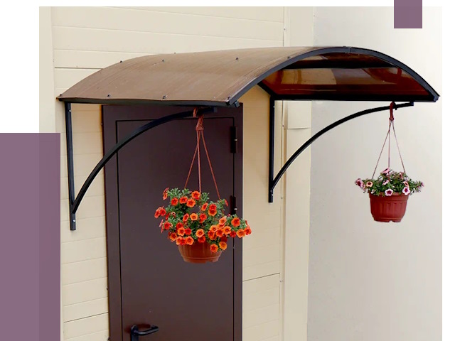 Козырьки над входом в Губахе от 15031 руб.  | ПРОЛЁТ-Гбх