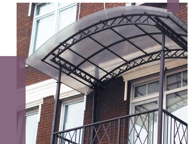 Козырьки над балконом в Губахе от 8759 руб.  | ПРОЛЁТ-Гбх