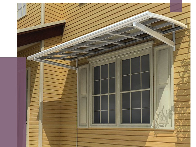 Козырьки над окнами в Губахе от 7723 руб. — монтаж, покупки | ПРОЛЁТ-Гбх
