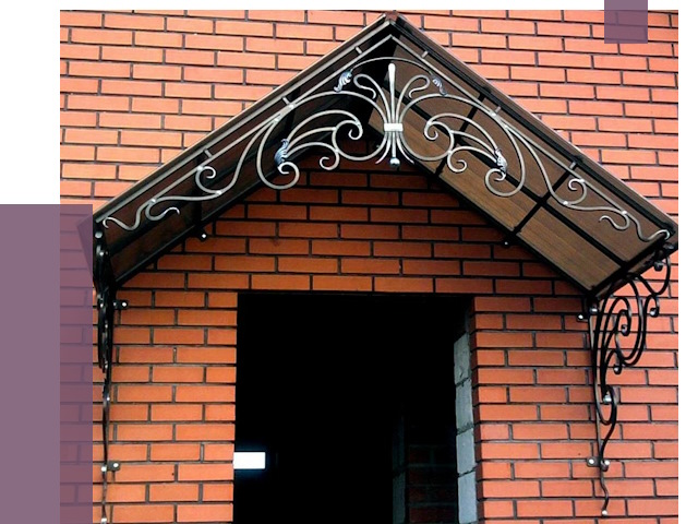 Металлические козырьки в Губахе от 10832 руб. 