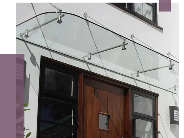 Стеклянные козырьки в Губахе от 19177 руб. | ПРОЛЁТ-Гбх