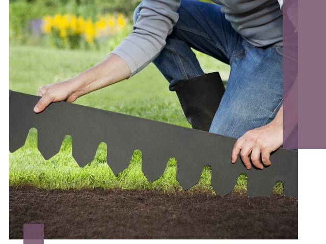 Металлические бордюры для газона в Губахе — изготовление и монтаж