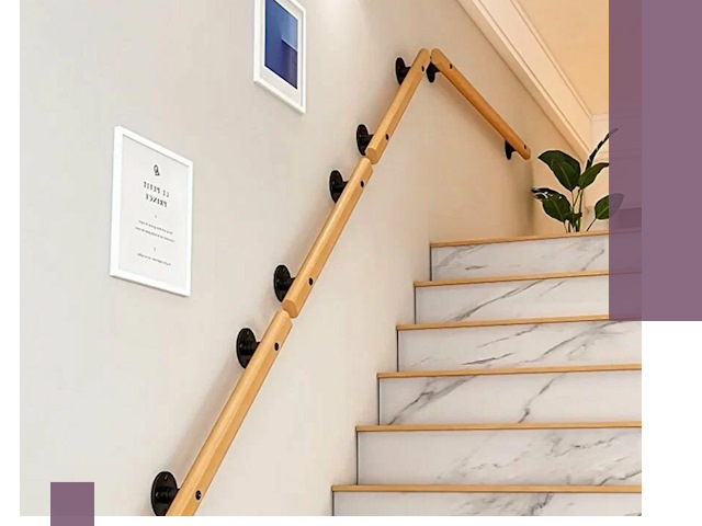 Поручни металлические и деревянные под ключ в Губахе