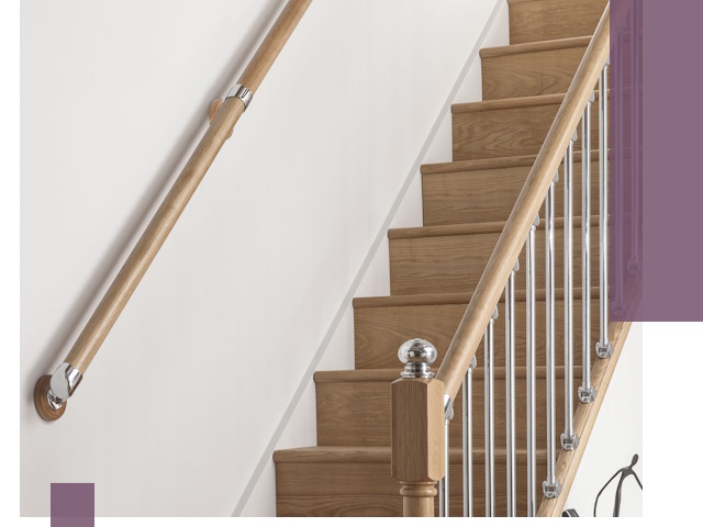 Пристенные поручни из стали и нержавейки под монтаж в Губахе